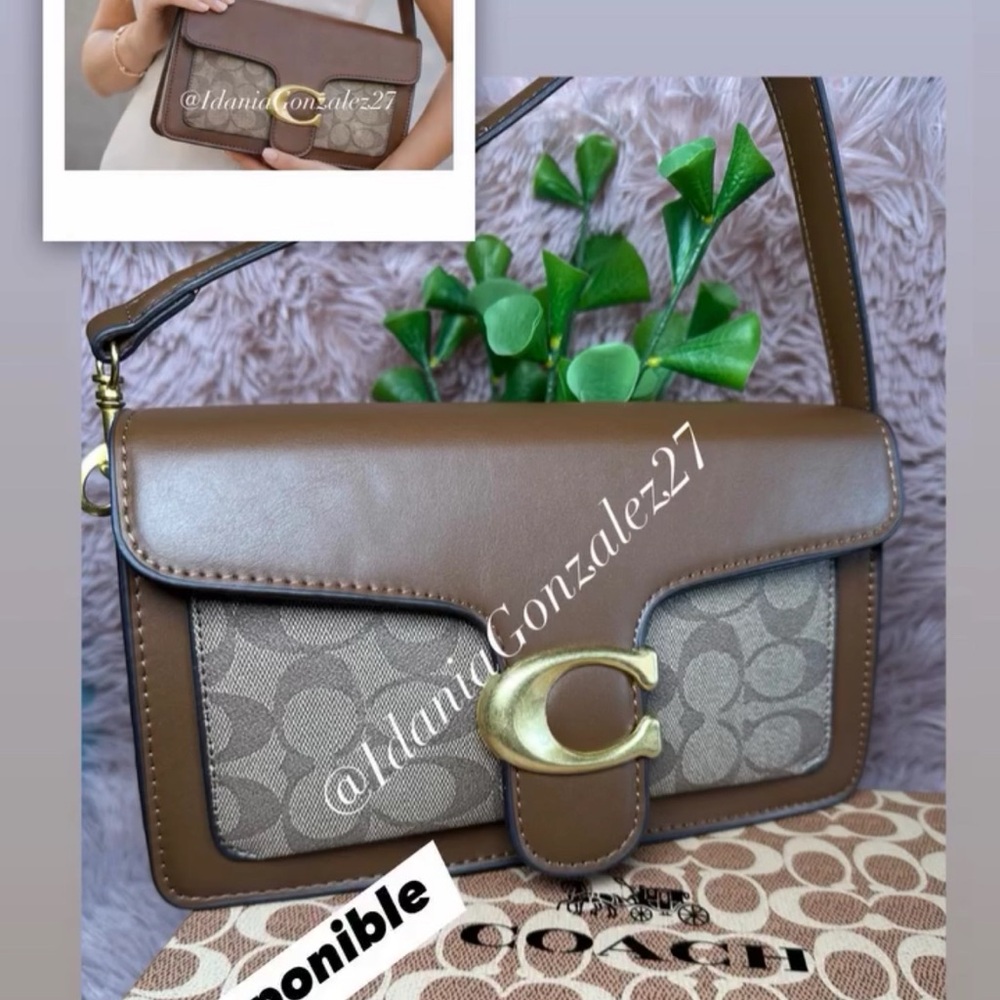 Brown and Tan Designer Shoulder Bag